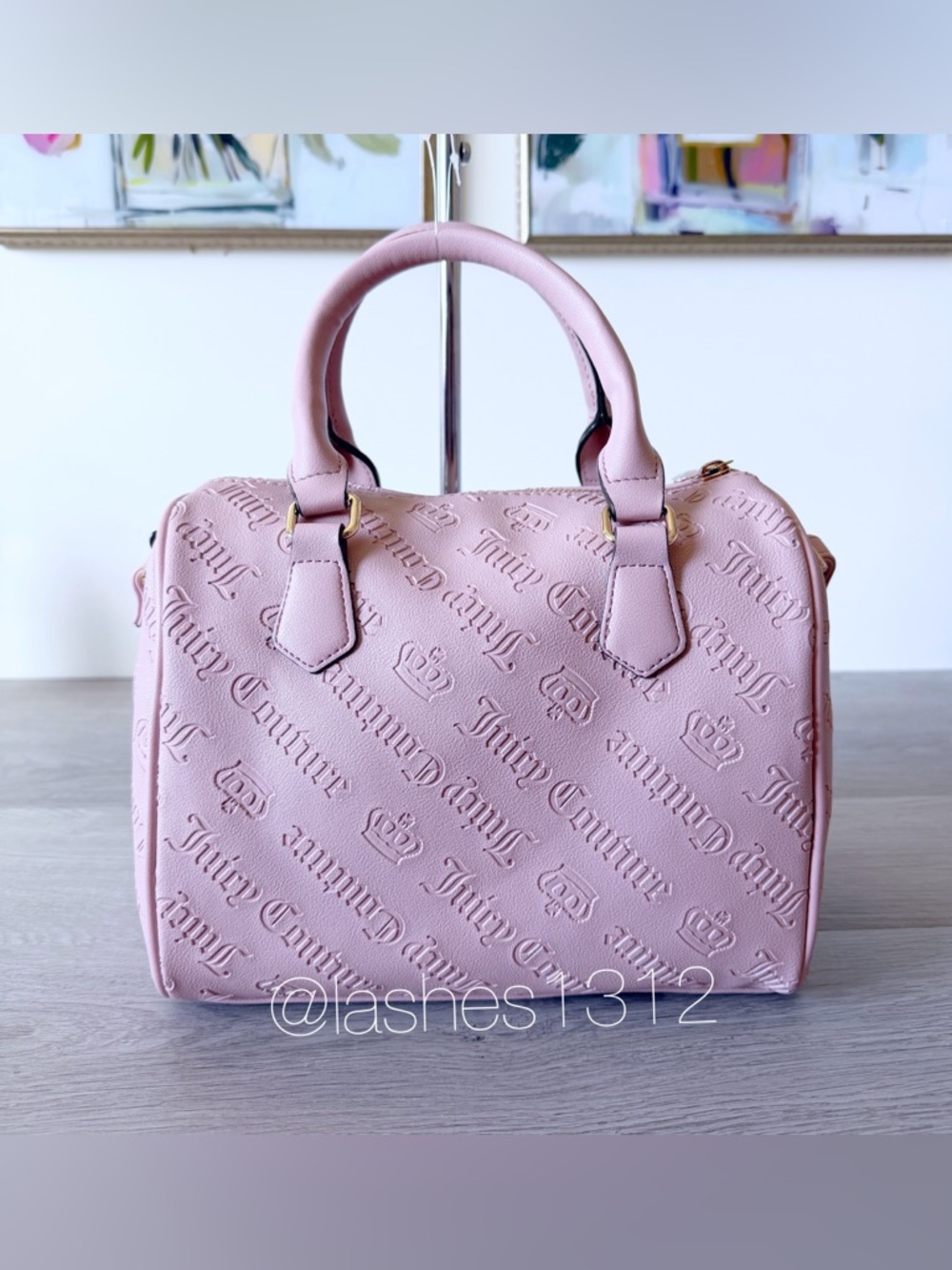 JUICY COUTURE Bag Not Your Babe Satchel with Swag Chain - Blush Pink - Picture 5 of 8